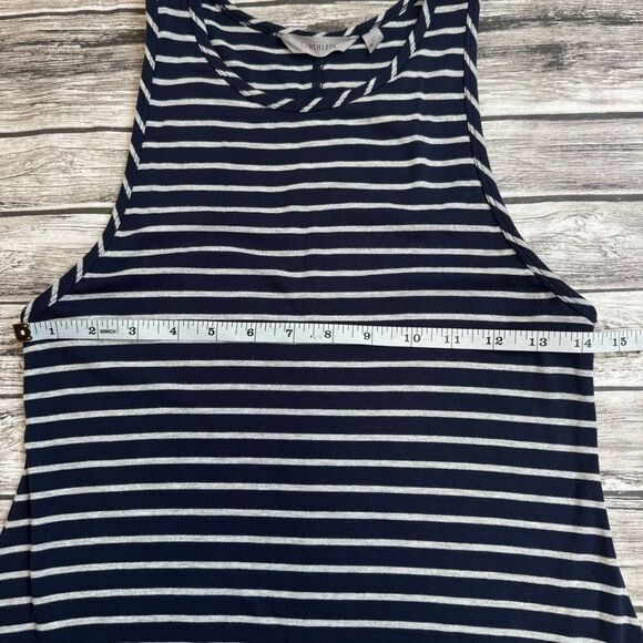 Athleta Women's A Line Tank Dress XS Extra Small Dark Navy Blue Grey Gray Stripe - Picture 9 of 12